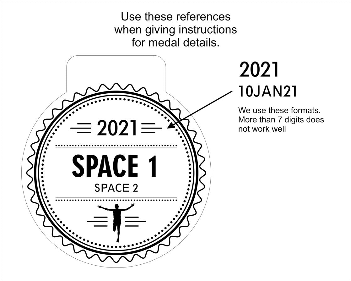 A laser engraved personalised Eco-friendly wooden medal reference