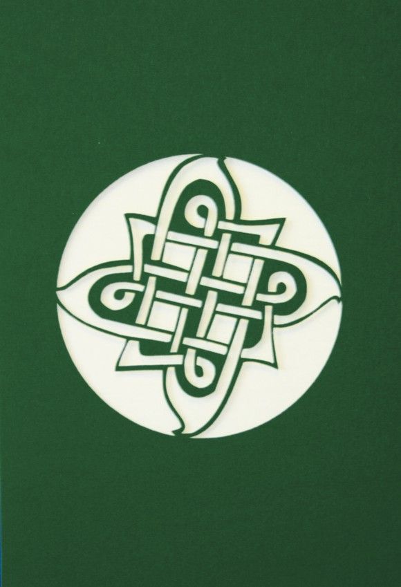 A Welsh greetings card laser cut card with a Celtic Knot