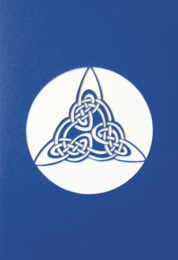 A Welsh greetings card laser cut card with a Celtic Knot