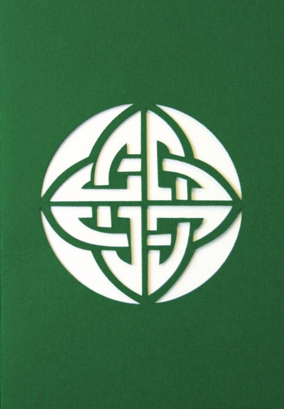 A Welsh greetings card laser cut card with a Celtic Knot