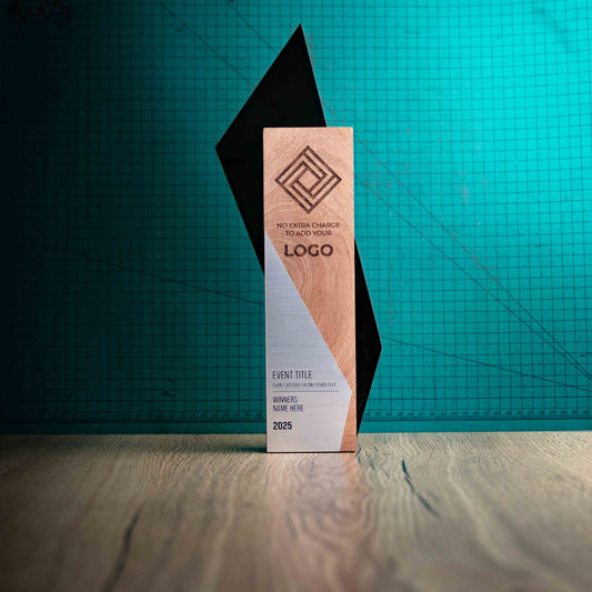 Large Kite, An Eco-friendly wooden trophy with a unique contemporary laser engraved design