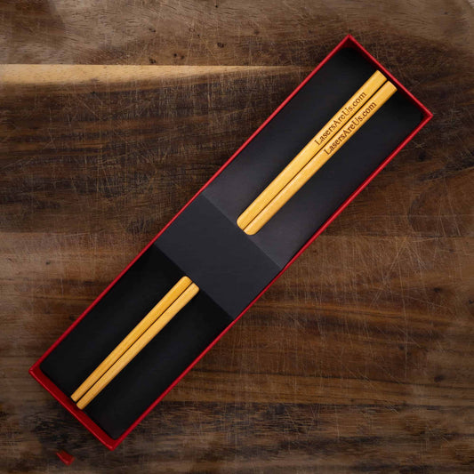 Red Luxury Chopstick Gift Box for 1 pair of personalised chopsticks