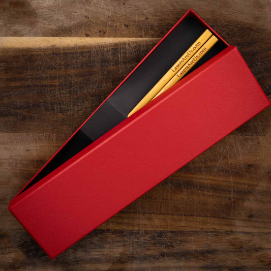 Red Luxury Chopstick Gift Box for 1 pair of personalised chopsticks