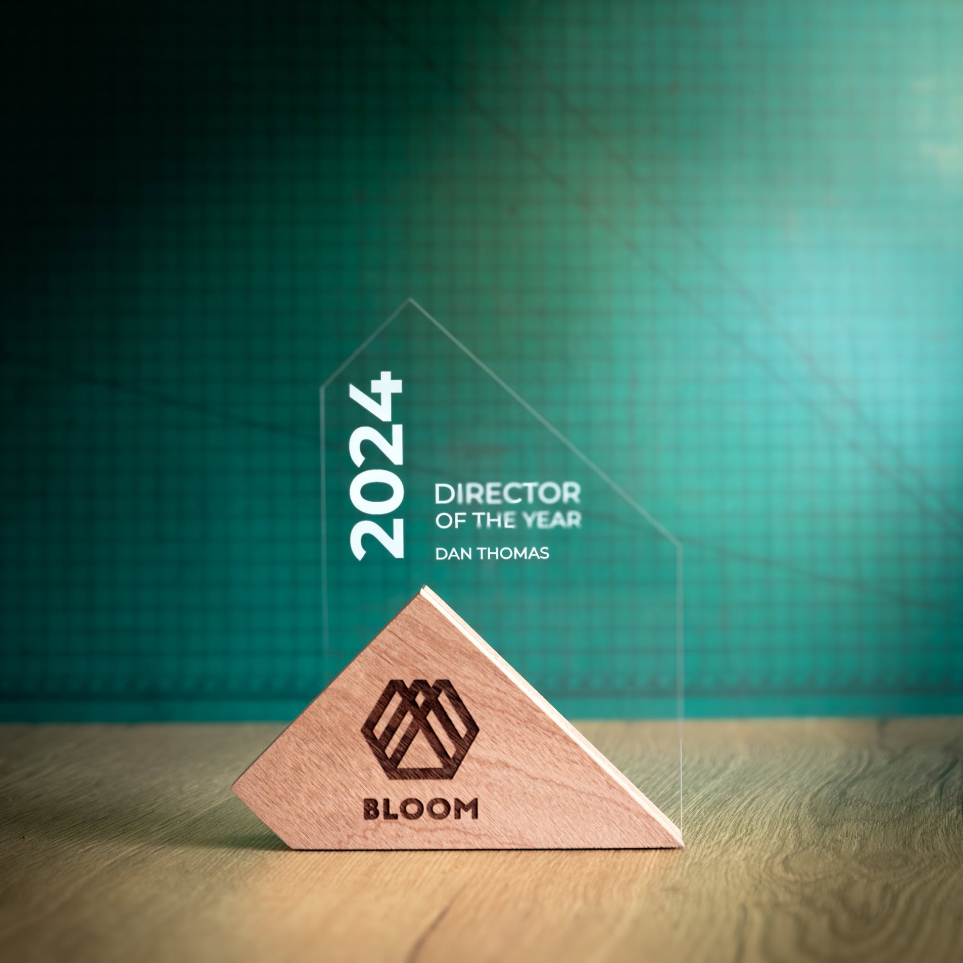 Eco-Friendly Wooden and Perspex Awards - Mizzen Small