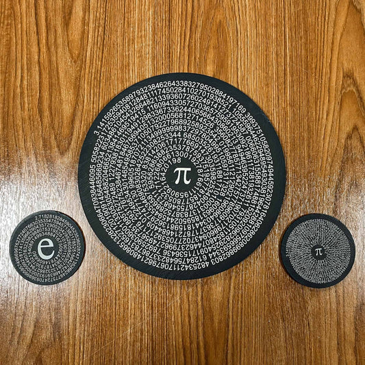 Pi Pan stand with coasters bext to it for size reference