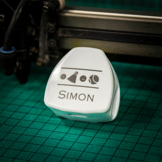 A laser engraved USB plug personalised with a name and image