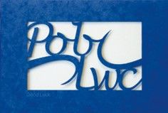 A laser cut card with the welsh word Pob Lwc