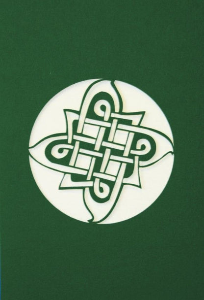 A Welsh greetings card laser cut card with a Celtic Knot