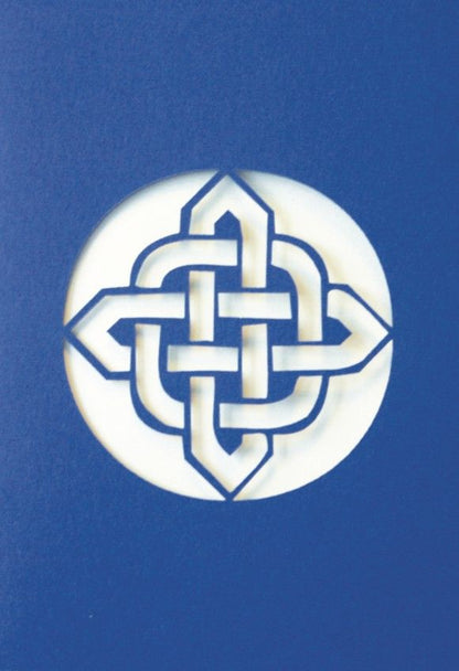 A Welsh greetings card laser cut card with a Celtic Knot