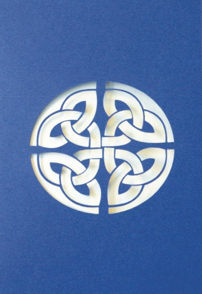 A Welsh greetings card laser cut card with a Celtic Knot