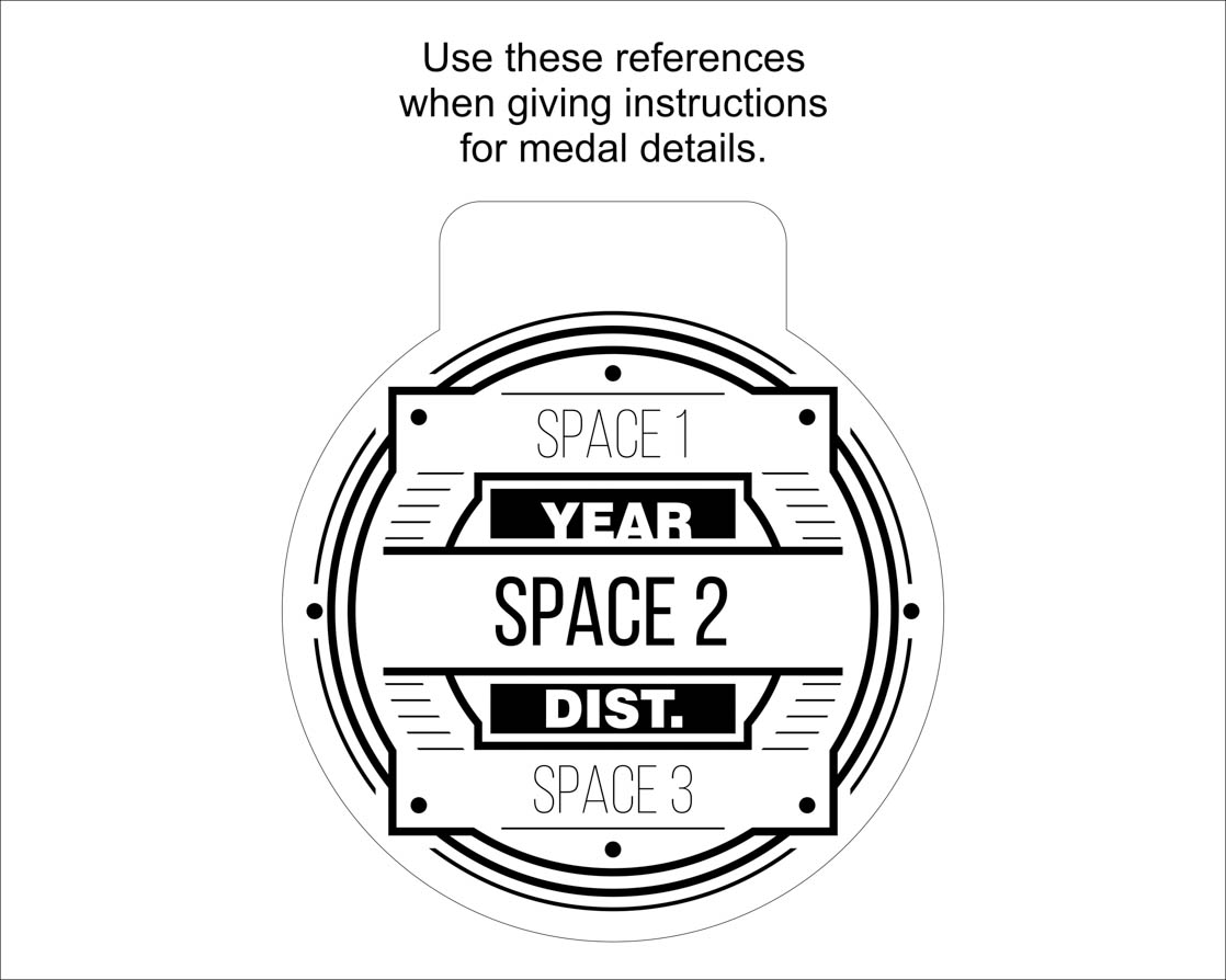 A laser engraved personalised Eco-friendly wooden medal reference