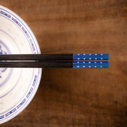 Black Chopsticks with Colouful End