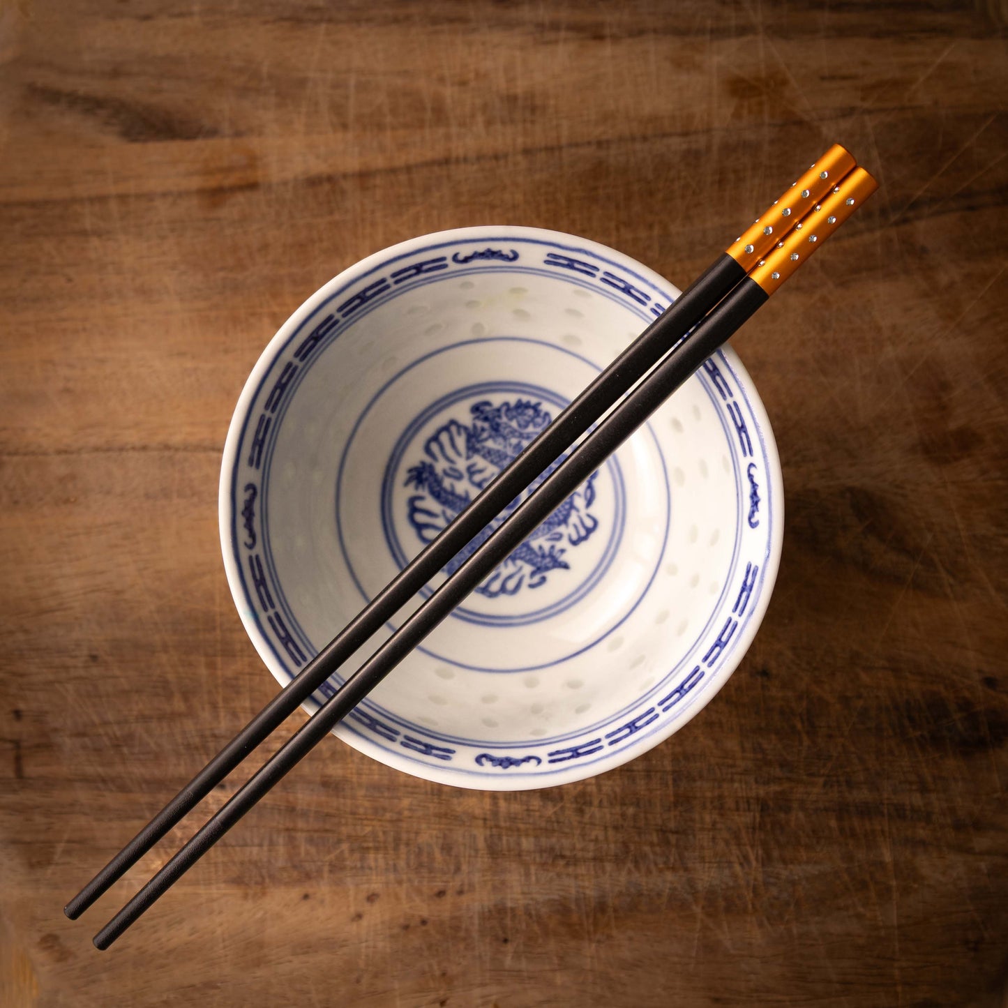Black Chopsticks with Colouful End