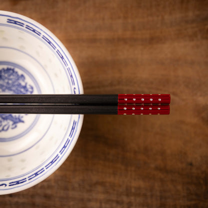 Black Chopsticks with Colouful End