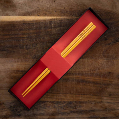 Black Luxury Chopstick Gift Box for 1 pair of personalised chopsticks