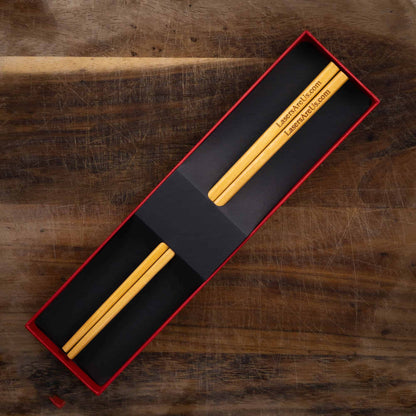 Red Luxury Chopstick Gift Box for 1 pair of personalised chopsticks