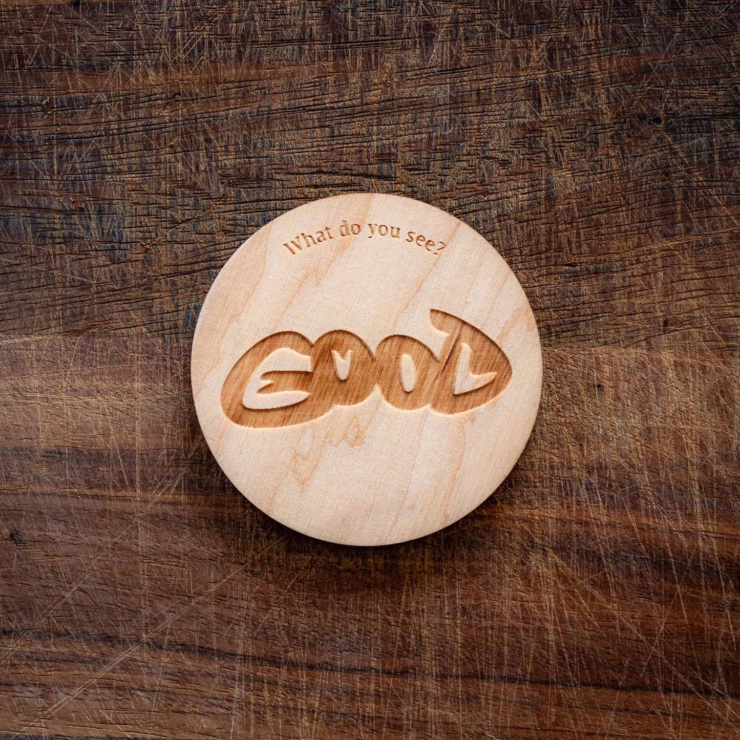 A personlized wooden coaster