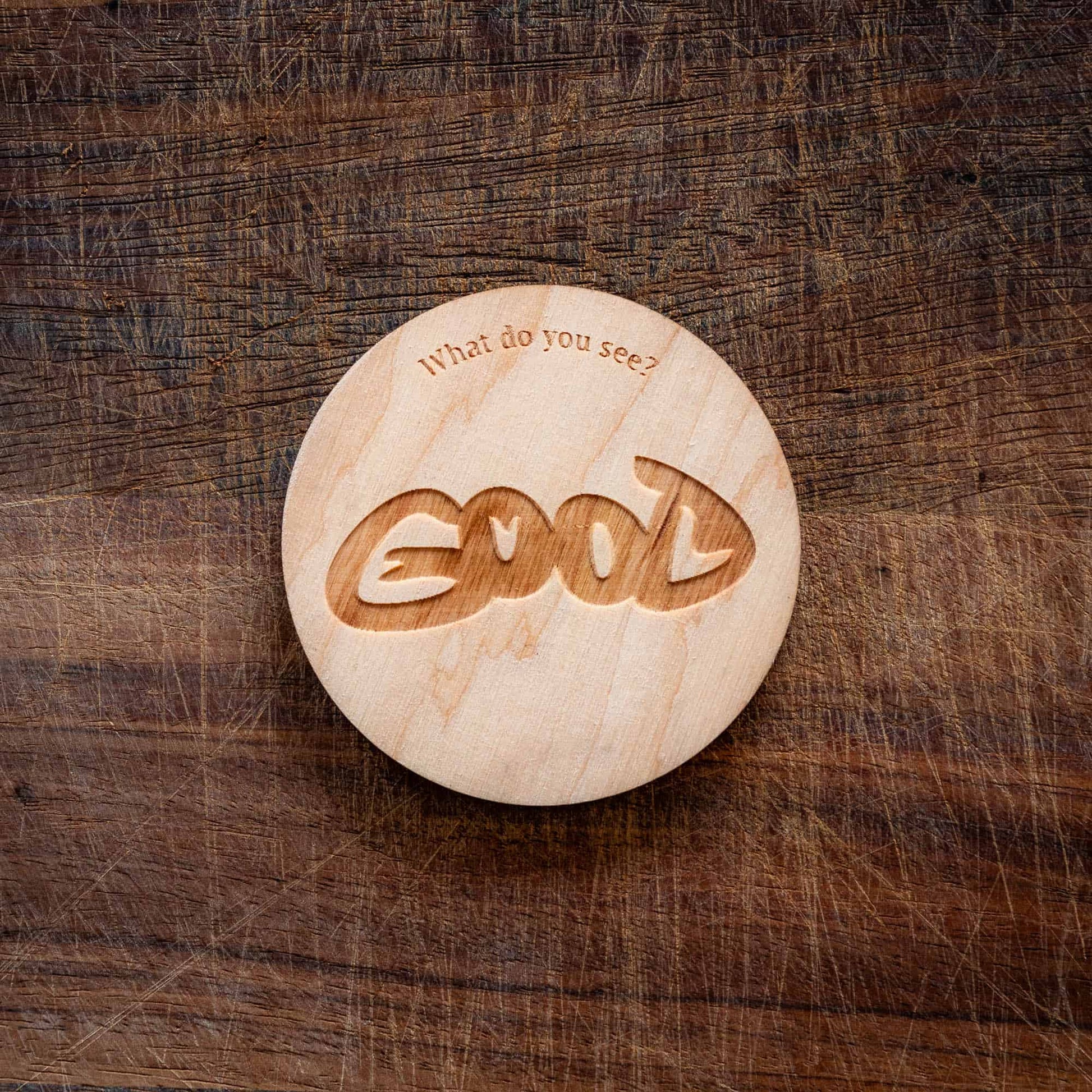 A personlized wooden coaster
