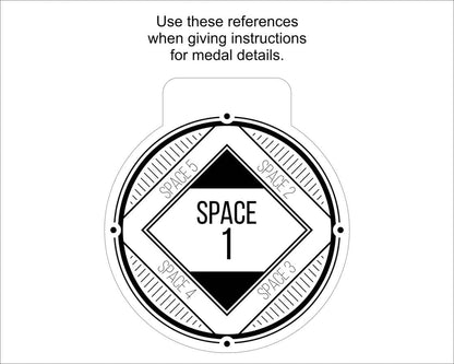 A laser engraved personalised Eco-friendly wooden medal reference