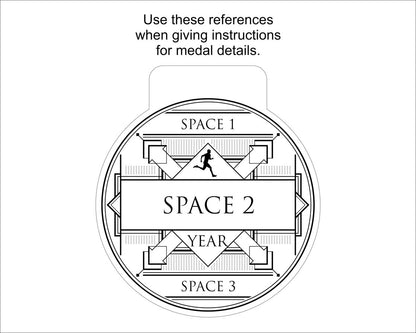 A laser engraved personalised Eco-friendly wooden medal reference