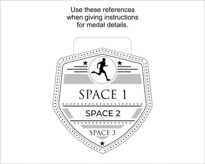 A laser engraved personalised Eco-friendly wooden medal reference